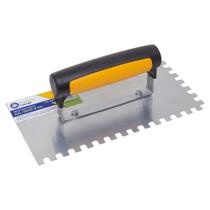 Desempenadeira aço 10x24cm Dentada 8mm Cabo fechado - Castor Desempenadeira aço 10x24cm Dentada 8mm Cabo fechado - Castor