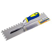 Desempenadeira aço 10x40cm Dentada 10mm Cabo embor. - Castor Desempenadeira aço 10x40cm Dentada 10mm Cabo embor. - Castor