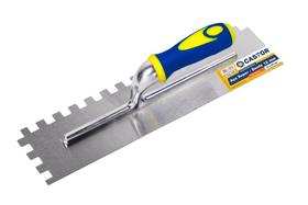 Desempenadeira aço 10x40cm Dentada 12mm Cabo embor. - Castor Desempenadeira aço 10x40cm Dentada 12mm Cabo embor. - Castor