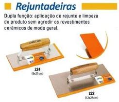 Desempenadeira aço com borracha para rejunte 12x27 castor