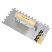 Desempenadeira Aço Dentada 12 x 25 cm Cabo Madeira Tradestar