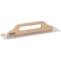 Desempenadeira Aço Dentada Cabo Madeira 120mm X 480mm Vonder