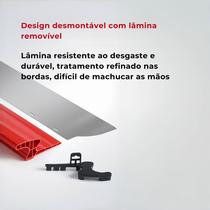 Desempenadeira Aço Inox Profissional 25cm 40cm 60cm com Lâmina Substituível para Massa Corrida, Alta