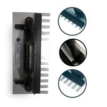 Desempenadeira Bi Regulável Timóteo Aço Dentada 27, 35 ou 43cm Ferramenta para Pisos Azulejos Cerâmicas Porcelanatos Acabamento Profissional