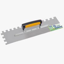 Desempenadeira Castor Aco Pratica 10cm x 35cm Dente 12 mm Cabo Plastico