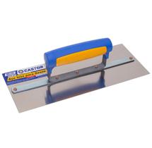 Desempenadeira Castor Para Gesso 12cm x 30cm Aço Inox 5 Cravos