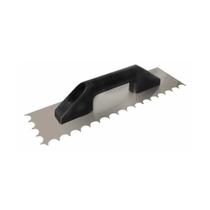 Desempenadeira de aço 38cm dentada raio 10mm com cabo plástico Cortag
