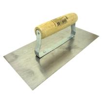 Desempenadeira de Aço lisa 12 x 25cm Cabo de Madeira Compel Desempenadeira de Aço lisa 12 x 25cm Cabo de Madeira Compel