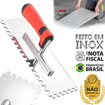 Desempenadeira Dentada Dente Médio 8mm Forte Soldada Sem Parafuso Aço Cabo Ergonômico Alta Qualidade Desempenadeira Dentada Dente Médio 8mm Forte Soldada Sem Parafuso Aço Cabo Ergonômico Alta Qualidade