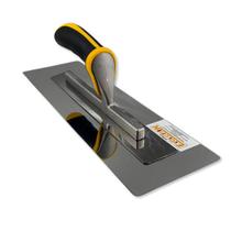 Desempenadeira Flexível Em Aço Inox Polido Evolution 36x11cm Cabo Emborrachado Para Massa Corrida e Texturas Desempenadeira Flexível Em Aço Inox Polido Evolution 36x11cm Cabo Emborrachado Para Massa Corrida e Texturas