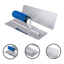Desempenadeira Inox Lisa 12x28cm Obra Acabamento Massas ROMA Desempenadeira Inox Lisa 12x28cm Obra Acabamento Massas ROMA