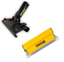 Desempenadeira Massa Corrida Aço Inox Com Lâmina Flex e Suporte Evolution Gesso Drywall Desempenadeira Massa Corrida Aço Inox Com Lâmina Flex e Suporte Evolution Gesso Drywall