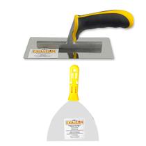 Desempenadeira Rígida de Aço Inox 20x8cm Com Espátula Flexível Evolution Acabamento Desempenadeira Rígida de Aço Inox 20x8cm Com Espátula Flexível Evolution Acabamento