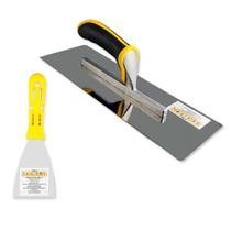 Desempenadeira Rígida de Aço Inox 35x11cm Com Espátula Flexível Evolution Acabamento