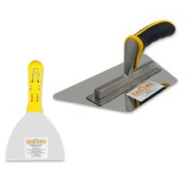 Desempenadeira Trapézio Flexível de Aço Inox 23,5x13cm e Espátula Flexível Evolution Acabamento