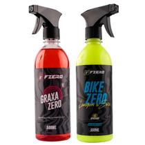 Desengraxante graxa zero + shampoo bike zero a seco fzero