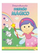 Desenhando mundo mágico - aprendendo a desenhar - com adesivos
