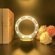 Desenho animado colorido de anime Night Light USB Stargate para crianças