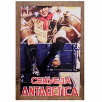 Desenho texto cerveja antárctica quadro retrô Desenho texto cerveja antárctica quadro retrô