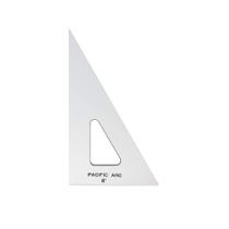 Desenho: Triangle Pacific Arc 30/60/90 graus, 20 cm, acrílico Desenho: Triangle Pacific Arc 30/60/90 graus, 20 cm, acrílico