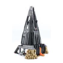 Desenhos Animados Medieval Batalha Vulcão Castelo Torre Modelo 1090pcs Avançado Lutador Bloco