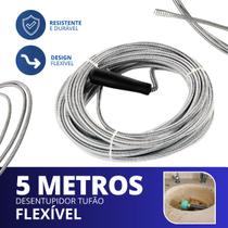 Desentupidor De Pia Cano 5 Metros Desentupidor Mola Flexível Tubulação Ralo Tanque Tufão Desentupidor De Pia Cano 5 Metros Desentupidor Mola Flexível Tubulação Ralo Tanque Tufão