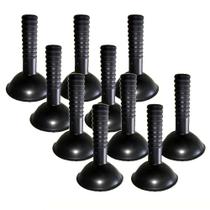 Desentupidor de Pia de Mão Pequeno Preto Em Borracha Kit 10