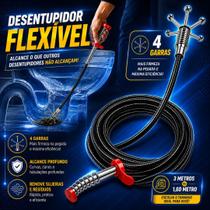 Desentupidor Flexível com Garra 4 Pontas 1,6m ou 3m para Pia, Ralo, Vaso e Tubulação Desentupidor Flexível com Garra 4 Pontas 1,6m ou 3m para Pia, Ralo, Vaso e Tubulação