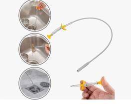 Desentupidor flexível com garraspara ralos, canos e pias 90cm