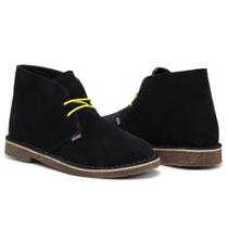 Desert preta cadarço Amarelo