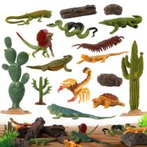Desert Reptiles Animals Figures Toys kukifun 32 unidades para crianças