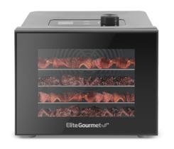 Desidratador de Alimentos Elite Gourmet em Aço Inoxidável 120V 350W