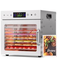 Desidratador de Alimentos HOPERAN com 8 Bandejas de Aço Inoxidável e Controle Digital Desidratador de Alimentos HOPERAN com 8 Bandejas de Aço Inoxidável e Controle Digital