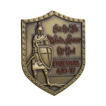 Design comemorativo de escudo de moedas Armor of God 25g 4x5cm