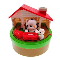 Design de gato e rato de desenho animado Coin Bank para crianças