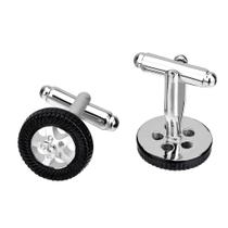 Design de pneu Cuff Links Black para homens - cobre