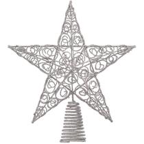 Design de redemoinho de Natal Topper Ornativity Silver Star Design de redemoinho de Natal Topper Ornativity Silver Star