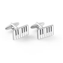 Design de teclado de piano Cufflinks para homens em cobre