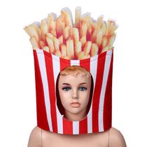 Design engraçado de balde de pipoca com batatas fritas para adultos