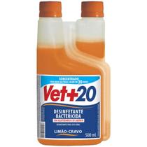 Desinfetante Bactericida Concentrado Vet+20 Limão Cravo 500ml