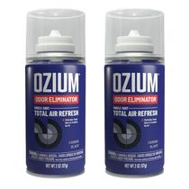 Desinfetante de ar Ozium Car Fogger 57 ml, eliminador de odores, pacote com 2
