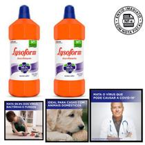 Desinfetante lysoform 1l suave odor kit com 2 unidades