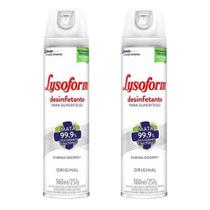 Desinfetante Lysoform Aerosol 360ml - Kit com 02 unidades
