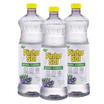 Desinfetante Natural Essentials Lavanda E Melaleuca 1Lt Pinho Sol Kit 3x unidades