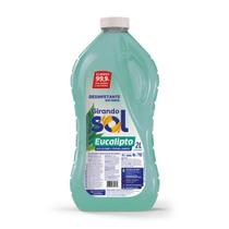 Desinfetante Perfumado Eucalipto Girando Sol 2L, Desinfetante Líquido De Uso Geral, Verde, Elimina 99,9% Dos Germes E Ba