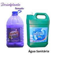 Desinfetante Sophia Lavanda 5 lts + Água Sanitária 5 lts - 2 pelo preço de 1 - DIRETO DA FABRICA Desinfetante Sophia Lavanda 5 lts + Água Sanitária 5 lts - 2 pelo preço de 1 - DIRETO DA FABRICA