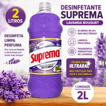 Desinfetante Suprema Antibac Lavanda 2L Elimina 99,9 das Bactérias Uso Diário Doméstico Desinfetante Suprema Antibac Lavanda 2L Elimina 99,9 das Bactérias Uso Diário Doméstico