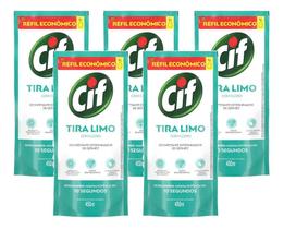 Desinfetante Uso Geral Cif Tira Limo 450ml - Refil - Kit 5