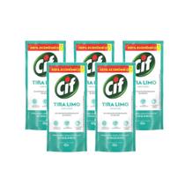 Desinfetante Uso Geral Cif Tira Limo 450Ml - Refil - Kit 5