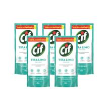 Desinfetante Uso Geral Cif Tira Limo 450Ml - Refil - Kit 5